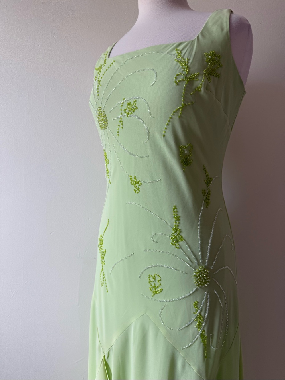 JiaLi Collection Lime Green Beaded Y2K Formal Dress Fairy Prom/Wedding Gown - Picture 2 of 8